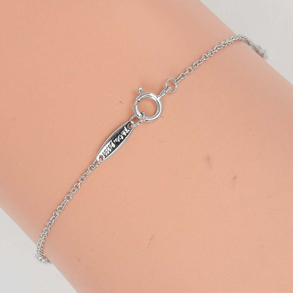 TIFFANY Authentic Silver Diamond Charm Bracelet - Picture 3 of 10